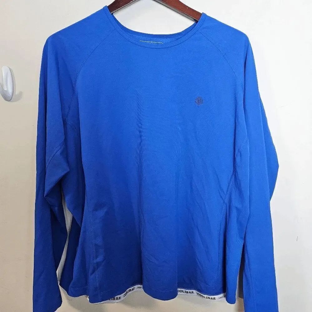 Coolibar Sun Protection You Wear UPF 50+ Hightide Swim Shirt Women's Blue Size 2